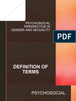 Psychosocial Perspective in Gender and Sexuality