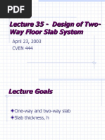 Lecture 35 - Design of Two-Way Floor Slab System