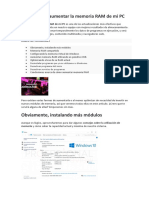 Cómo Puedo Aumentar La Memoria RAM de Mi PC