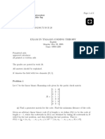 Exam in Tma4185 Coding Theory: 1 2 N 2 N 1 N 1 1 2 N 2 N 1