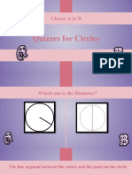 Choose A or B: Quizzes For Circles