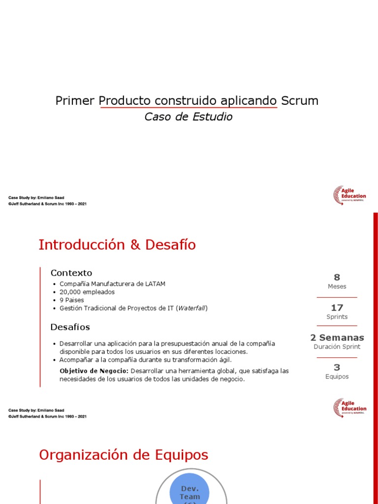 Caso de Estudio: Implementación de Scrum | PDF | Scrum (desarrollo de ...