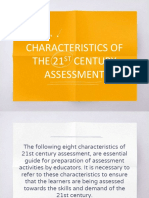 Characteristic 21st Century Assessment