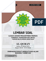 Soal Al Quran MTS 2021