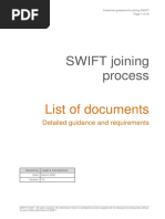 SWIFT Customer Guidance to SWIFT Onboarding 2103