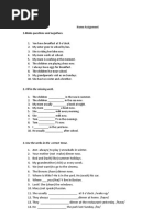 1.make Questions and Negatives.: 2. Fill in The Missing Verb