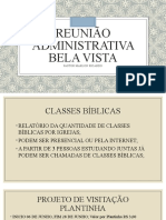 Reunião administrativa sobre projeto de visitação e impacto esperança