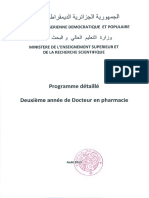 Programme 2ème année docteur en pharmacie-der