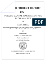 Working Capital Project of Tata Steel