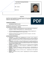 Curriculum Vitae (CV) - Ivan Alfredo Yamunaque Barrientos