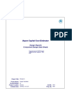Aspen Capital Cost Estimator: Design Reports Component Design Data Sheets