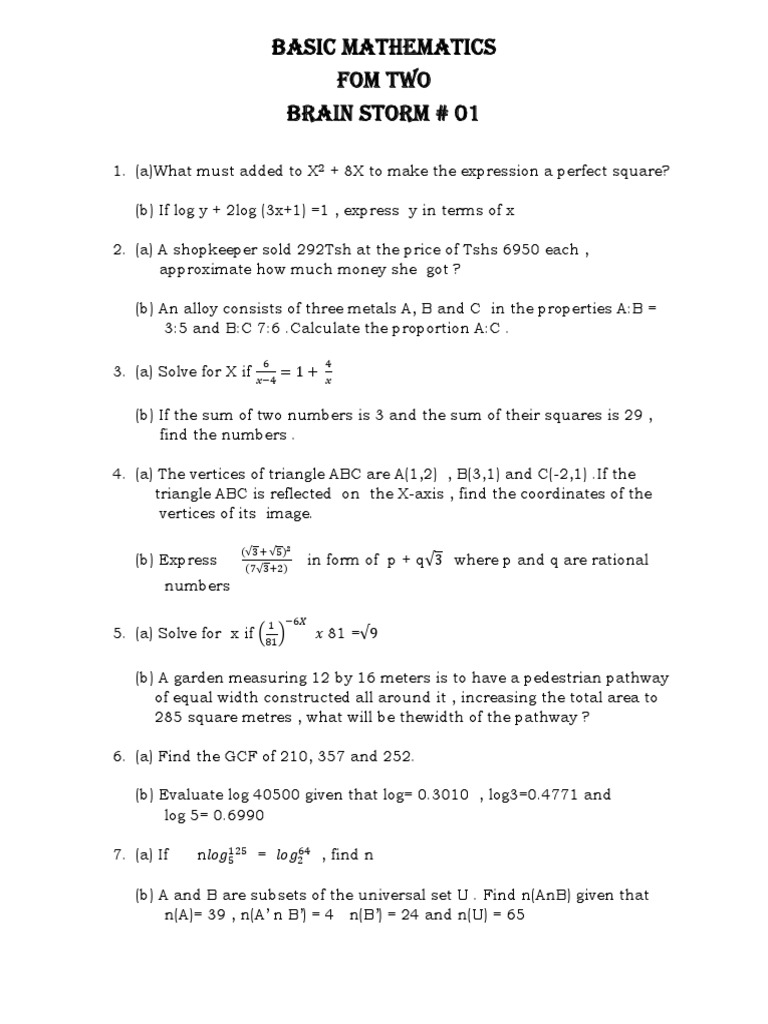 Test O1 Math | PDF | Teaching Methods & Materials