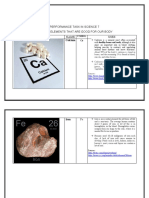 Performance Task in Science 7 Common Elements That Are Good For Our Body