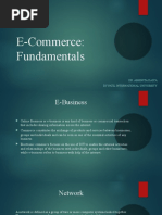 E-Commerce: Fundamentals: Dr. Abhinita Daiya Dy Patil International University