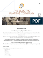 Brass Plating - Bright and Satin - The Electroplating Company Birmingham