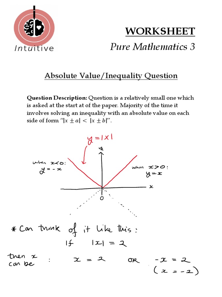 Absolute Value and Inequality Question | PDF | Career & Growth ...