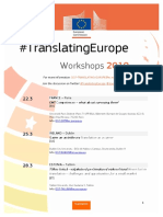 2019 Translating Europe Workshops en
