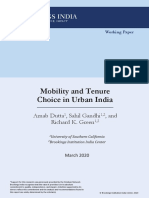 Mobility and Tenure Choice in Urban India - Working Paper