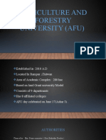 Agriculture and Forestry University (Afu)