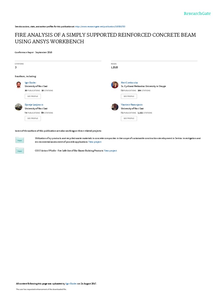 Concrete Beam Using Ansys Workbench Pdf Deformation Engineering