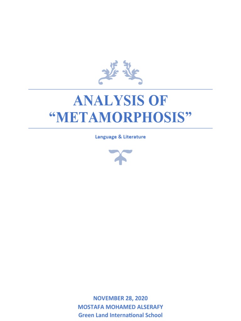 Analysis of Metamorphosis | PDF | The Metamorphosis