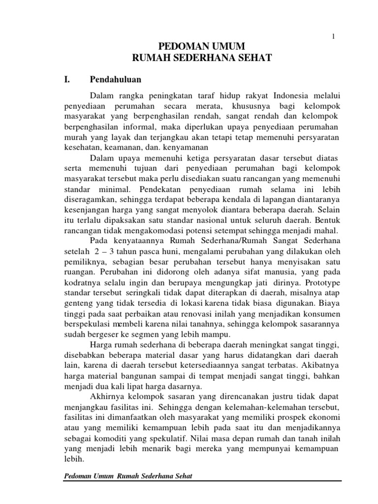 Rumah Sehat Guideline