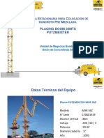 Datos Técnico Placing Bomb PUTZMEISTER 36mts