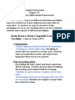 Brain Based or Brain-Compatible Learning Aradigm