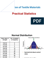 Evaluation of Textile Materials: Practical Statistics