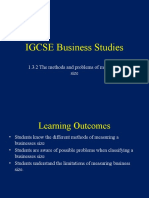 IGCSE Business Studies: 1.3.2 The Methods and Problems of Measuring Size