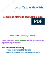 Evaluation of Textile Materials: Samplings Methods and Sample Size
