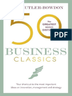 50 Business Classics Your Shortcut To The Most Important Ideas On Innovation, Management and Strategy by Tom Butler-Bowdon