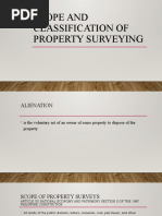 Scope and Classification of Property Surveying