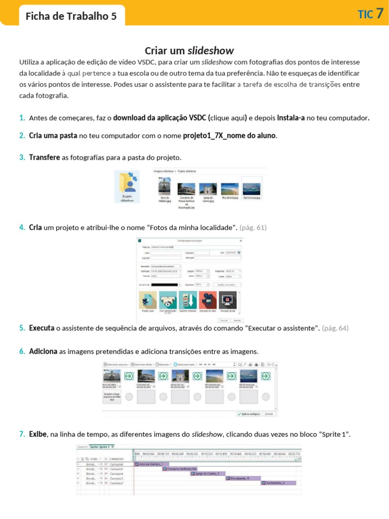 Criar slideshow com VSDC PDF