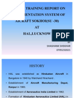 Summer Training Report On Instrumentation System of Aicraft