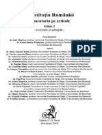 Constitutia Romaniei. Comentariu Pe Articole Ed.2 - Ioan Muraru, Elena Simina Tanasescu