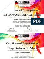 Certificate of Participation: Dinagyang Festival Tribe