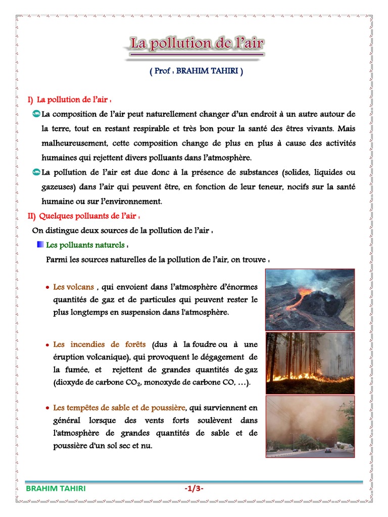 Pollution de l'air : causes et solutions | PDF | Pollution de l'air ...