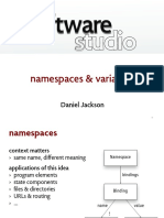 Software Studio: Namespaces & Variables