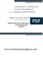 Contratos Asociativos Contrato Consorcio Asociación Participación Joint Venture 2016 Keyword Principal