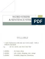 Word Stress and Sentence Stress