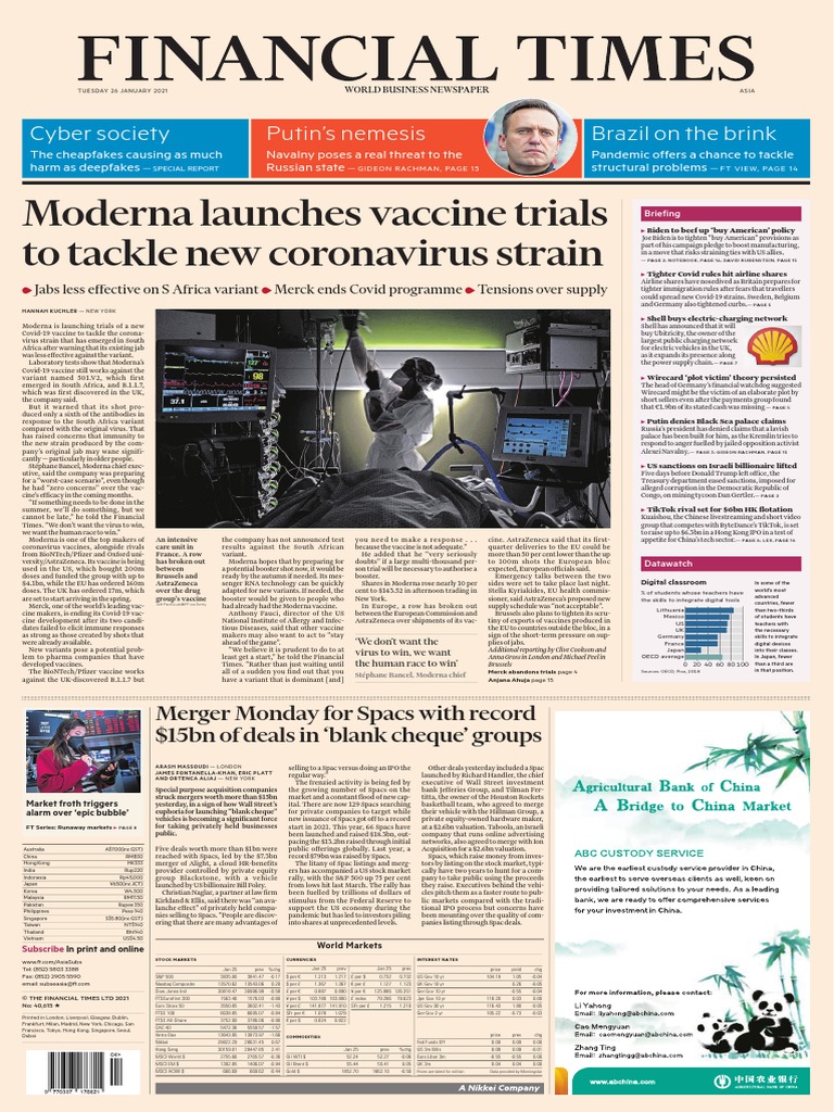 Moderna Launches Vaccine Trials To Tackle New Coronavirus Strain | PDF