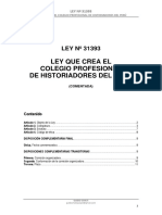 Ley 31393 Comentada. Ley que crea el Colegio Profesional de Historiadores del Perú 