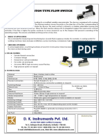 D. K. Instruments Pvt. LTD.: Piston Type Flow Switch