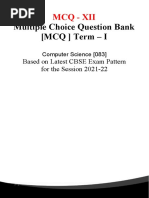 Multiple Choice Question Bank (MCQ) Term - I