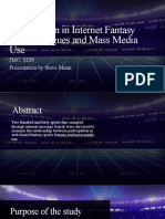 Participation in Internet Fantasy Sports Leagues and Mass Media Use