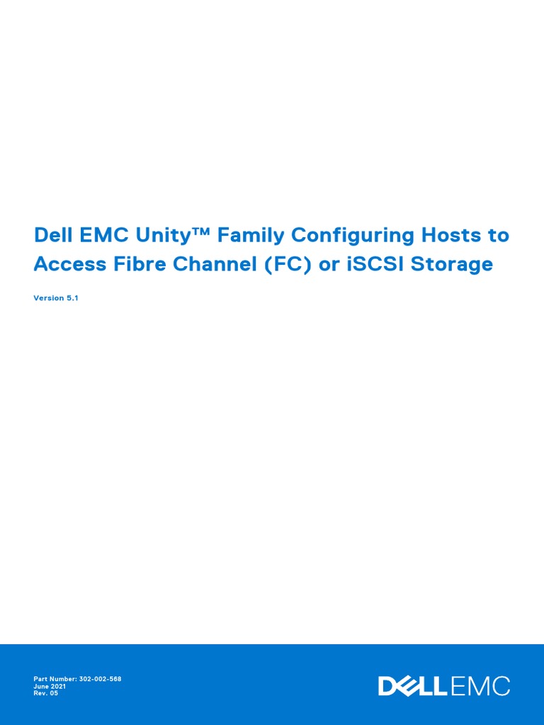 302-002-568 - Dell EMC Unity™ Family Configuring Hosts To Access Fibre ...