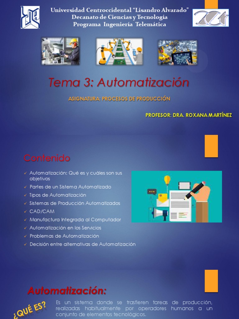 Tema 3 Automatización | PDF | Control numerico | Automatización