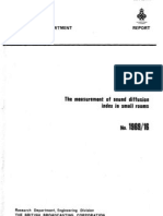 1969 Measurement of Sound Diffusion in Small Rooms