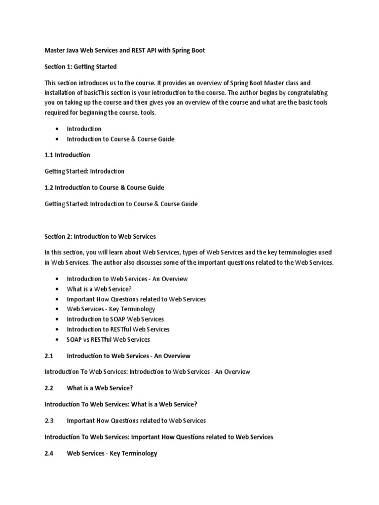 Java Web Services with Spring Boot | PDF | Spring Framework ...